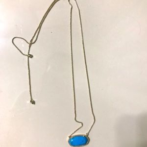 Kendra Scott turquoise and gold stone necklace